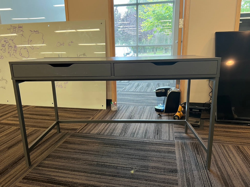 Grey Flip-Up Space-Saving Bedroom Desk