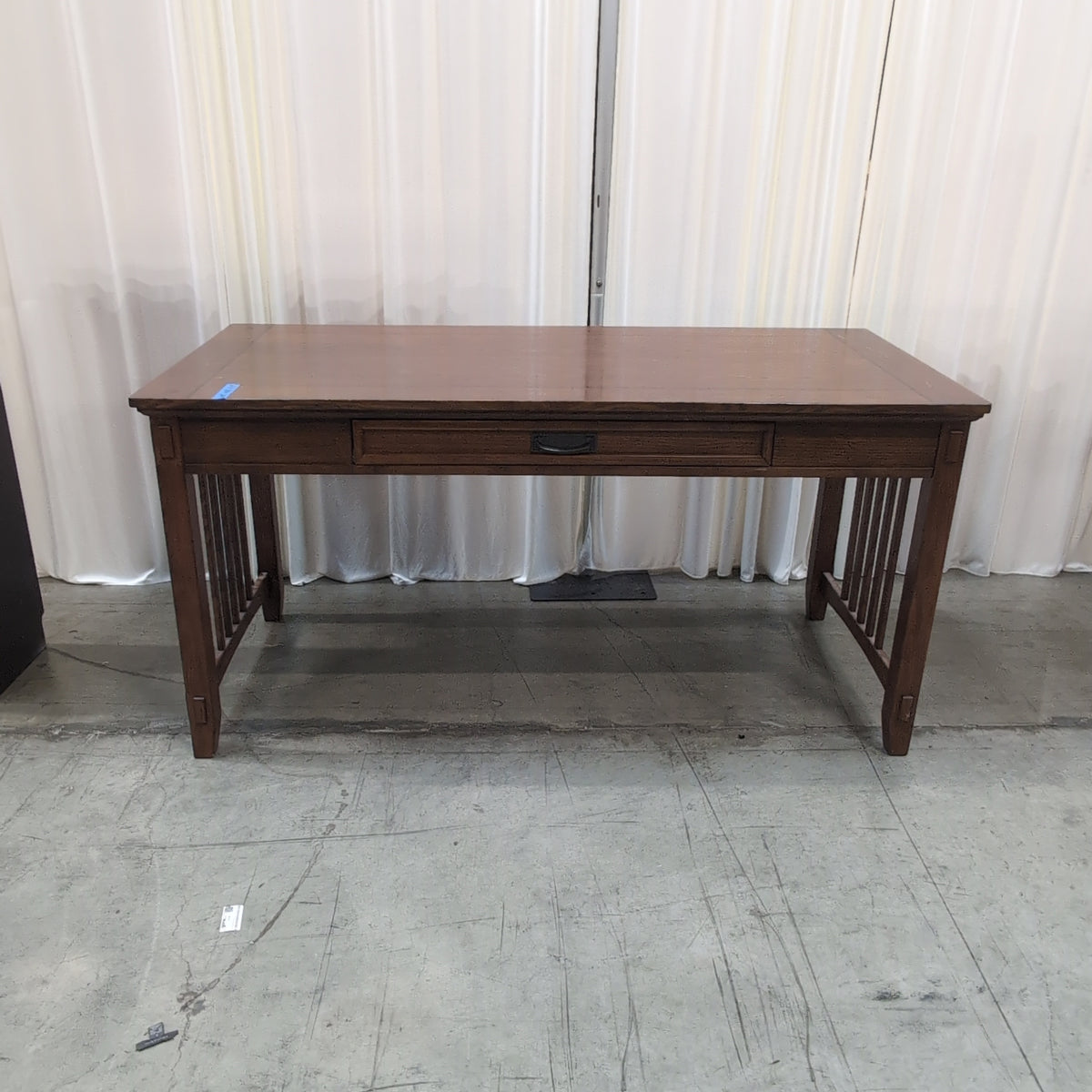Dark Wood Writing Desk with a Single Drawer