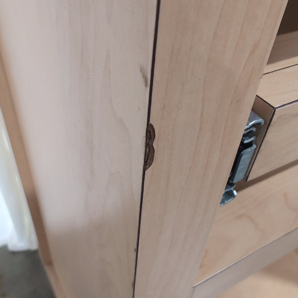 Light Wood Lectern with Storage Shelves