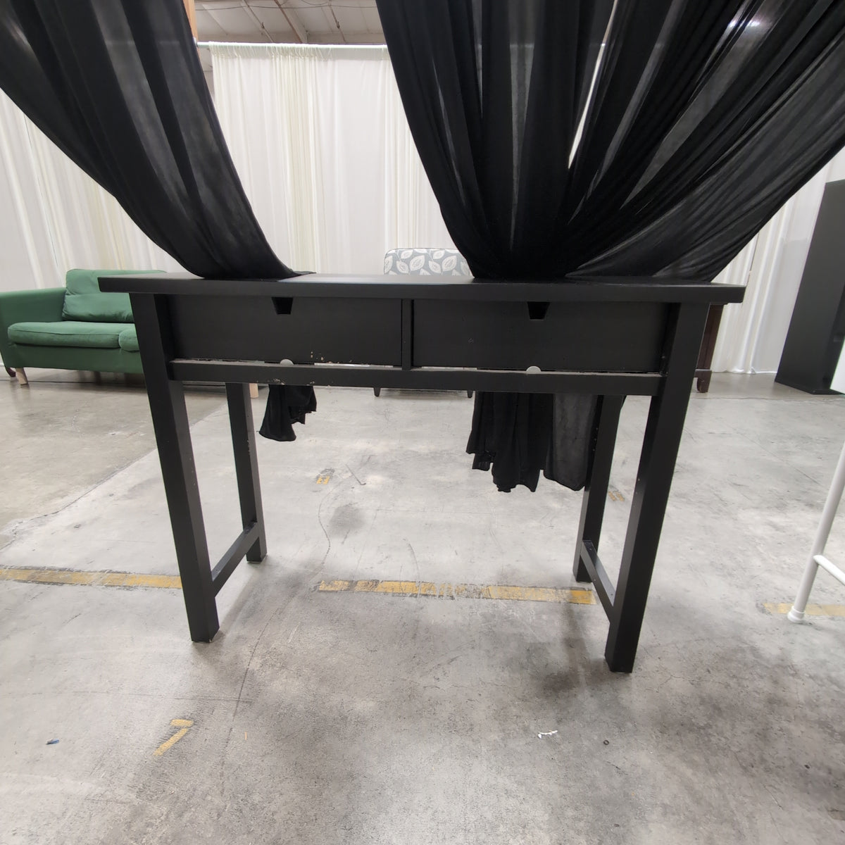 IKEA-Black Wood Grain Four-Shelf Bookcase