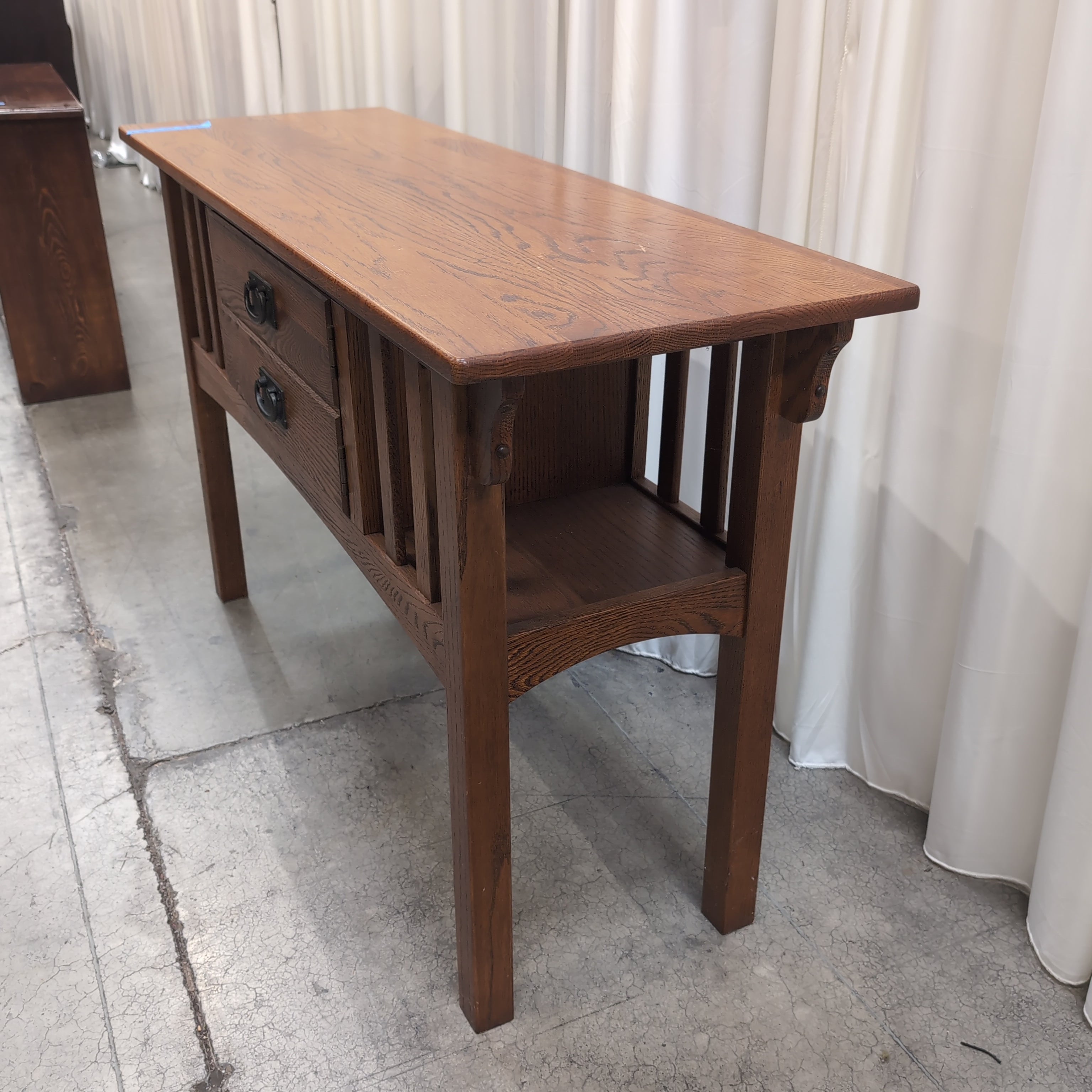 Craftsman Hardwood Two-Drawer Console Table