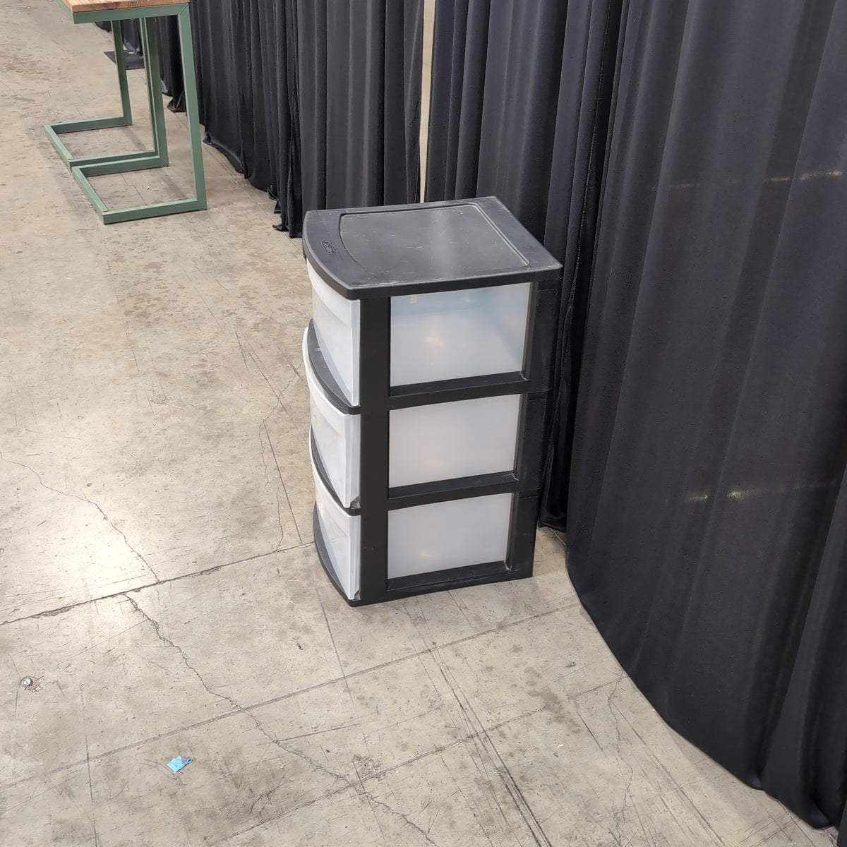 Sterilite Clear Three-Drawer Storage Unit