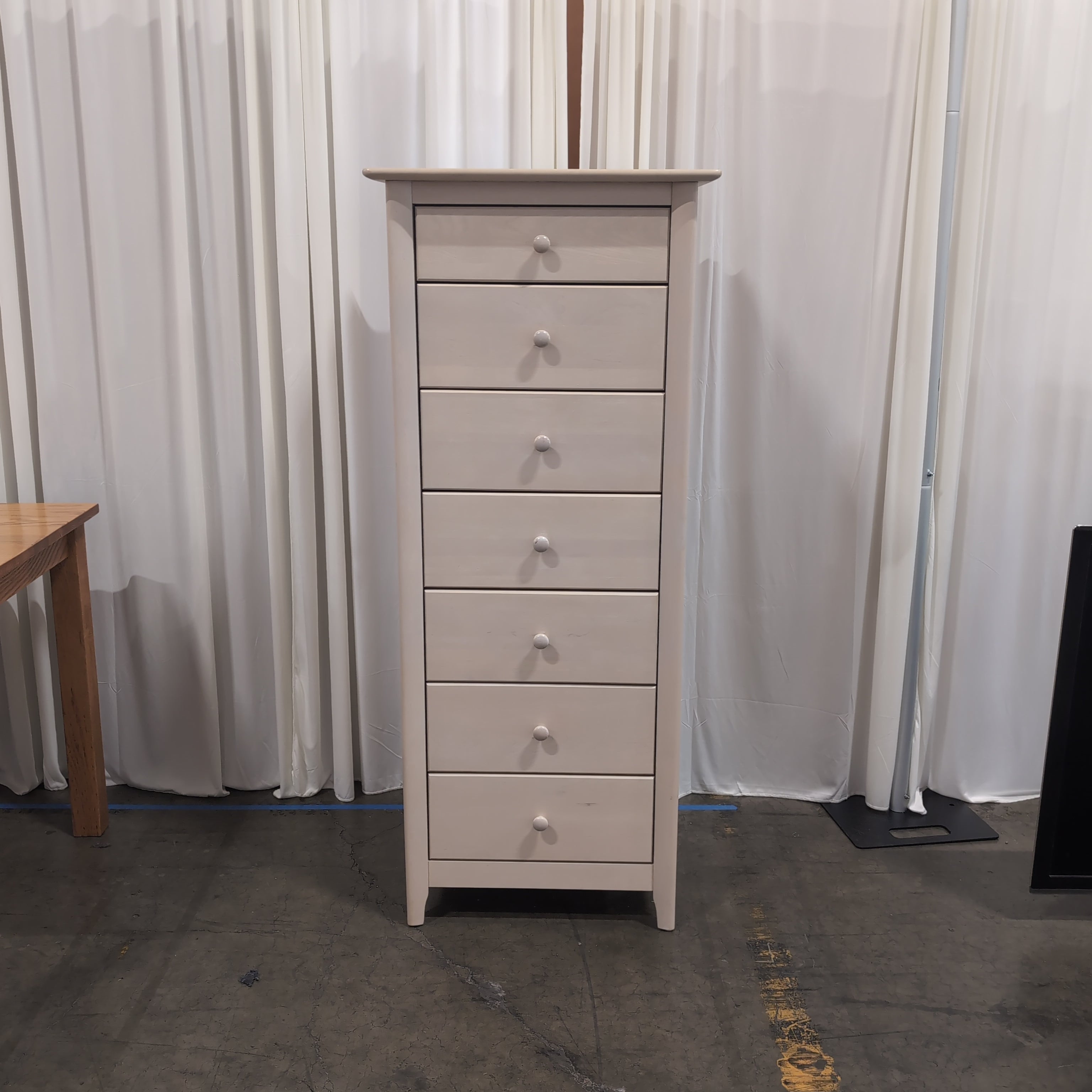 Nadeau Natural Wood Seven-Drawer Tall Dresser