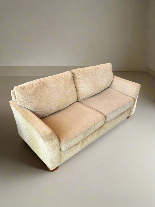 Beige Sofa with Two Cushions
