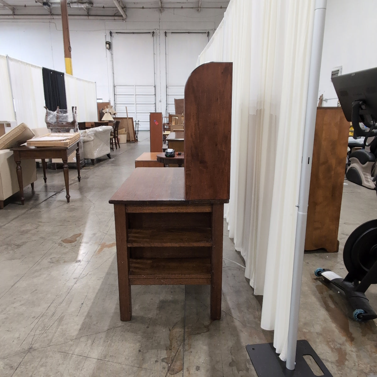 Mission Style Wood Desk with Hutch