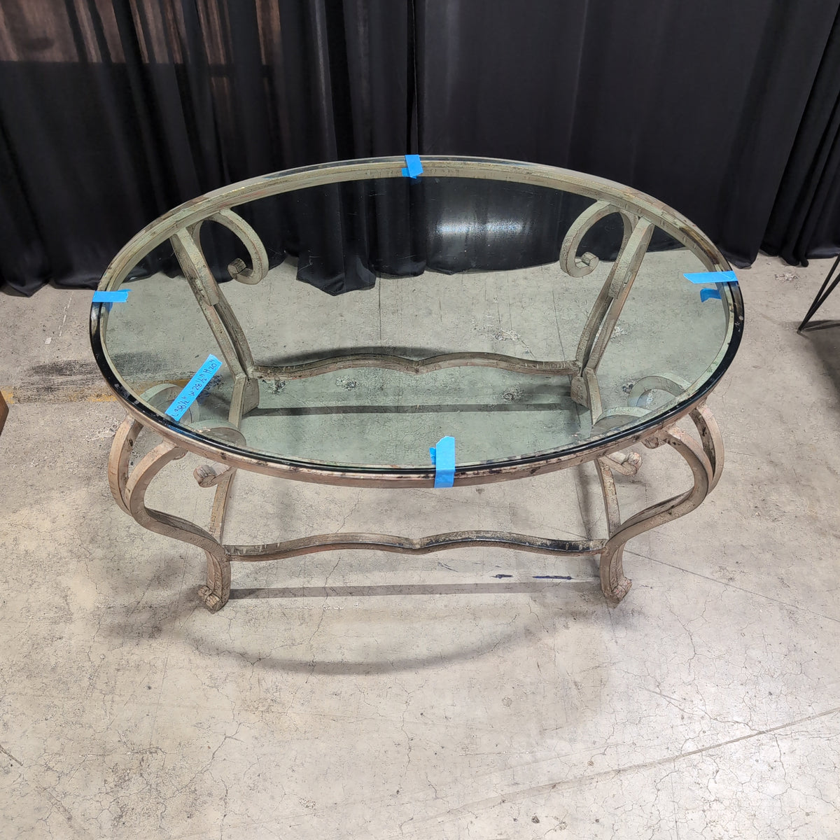 Ornate Scrolled Metal Coffee Table Base