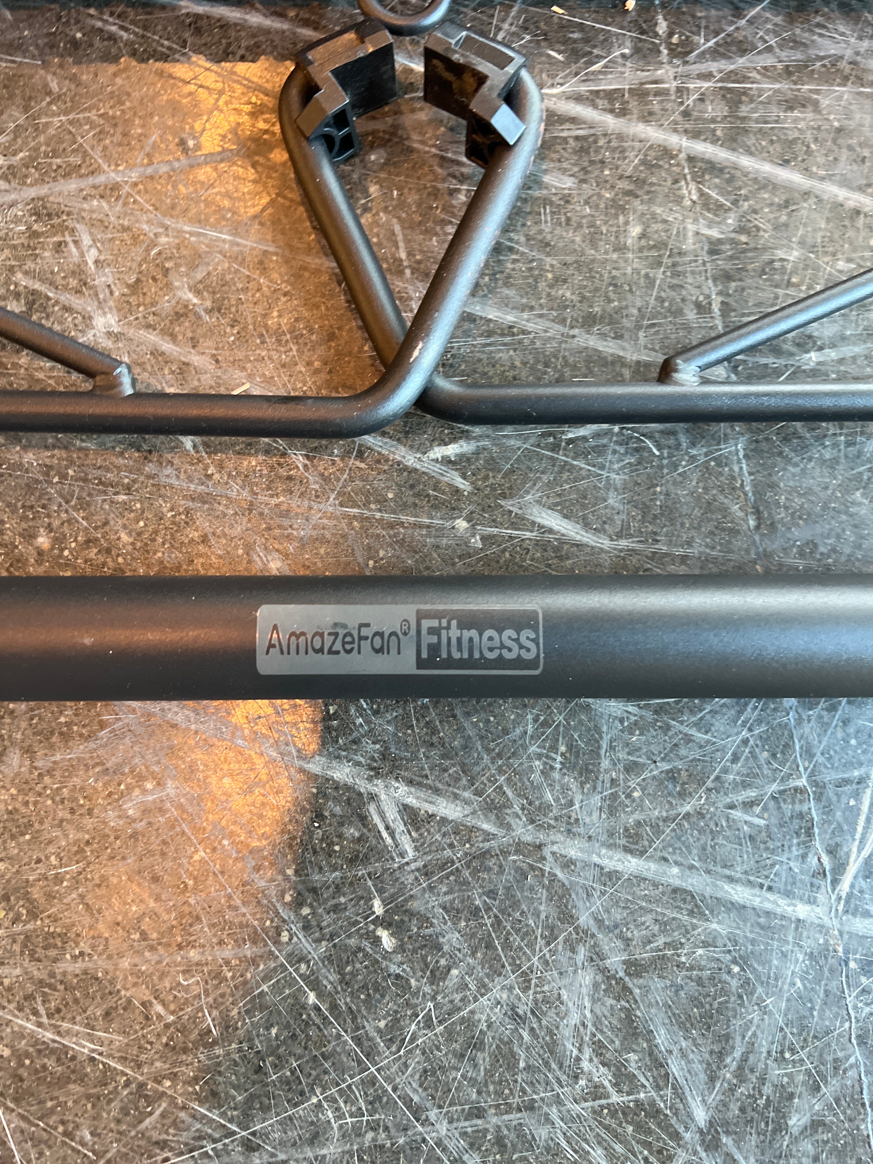 Durable Metal Doorway Pull-Up Bar with Red Grips