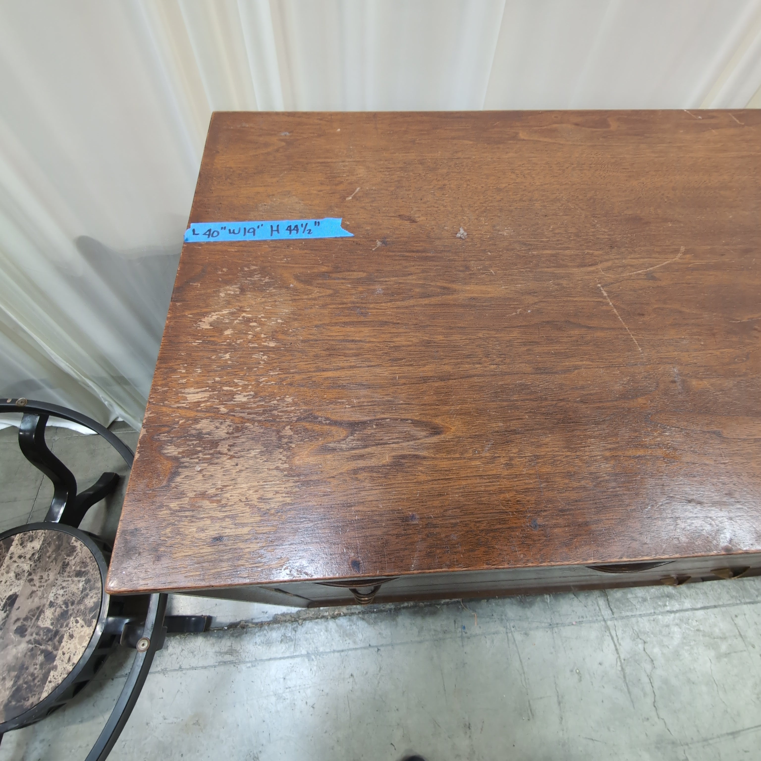 Mid-Century Modern Five-Drawer Dresser in Dark Wood