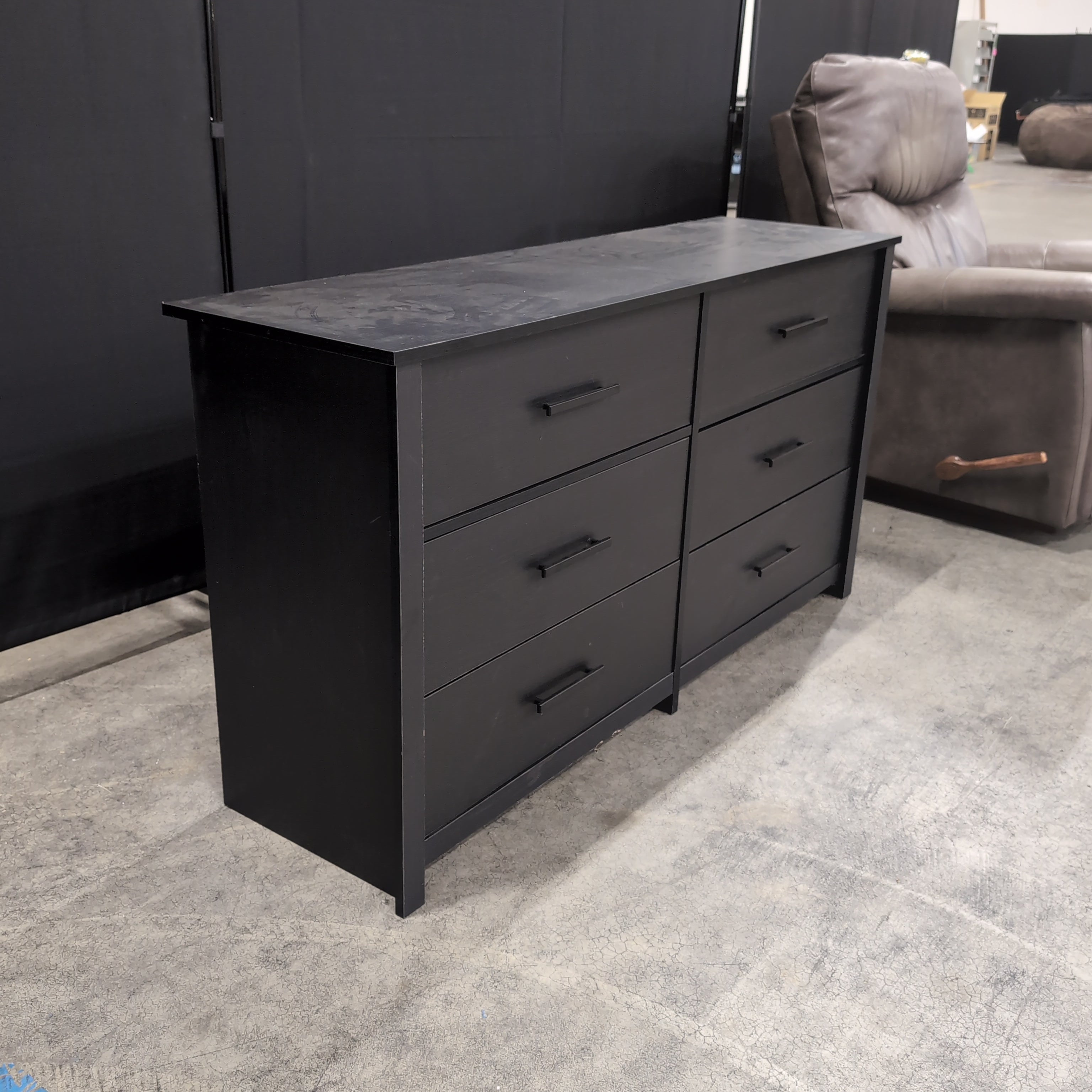 Ameriwood HOME Dark Grey Six-Drawer Dresser