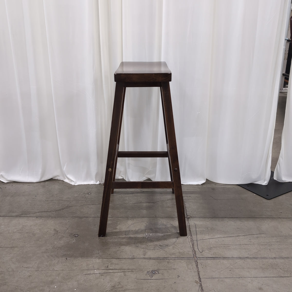 Dark Wood Saddle Seat Bar stool