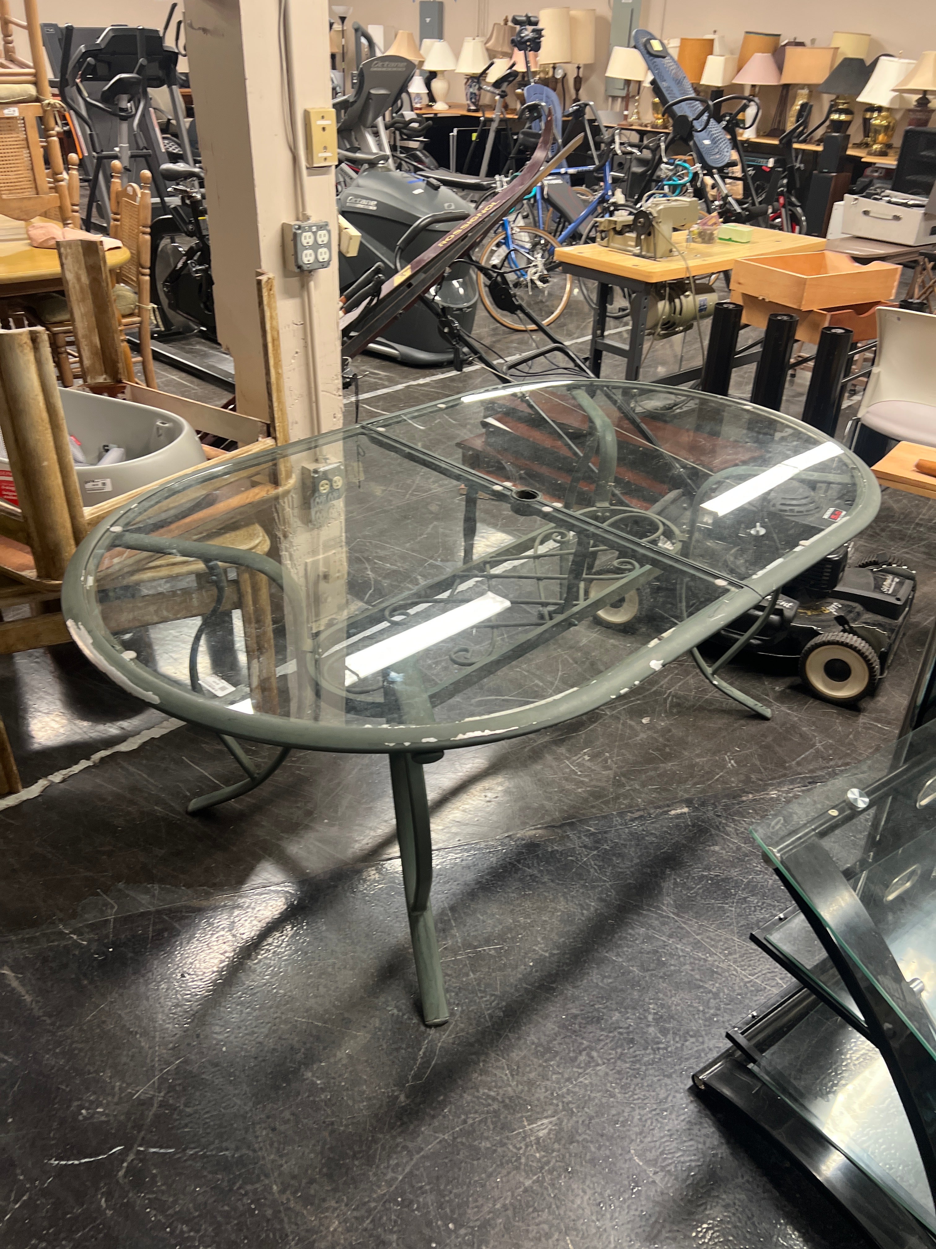 Outdoor Glass Dining table