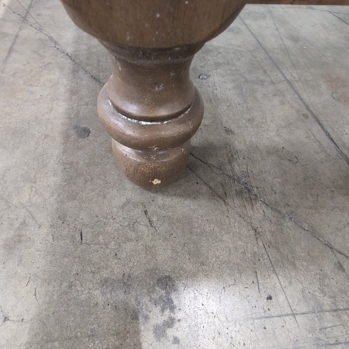 Farmhouse Style Wood Desk with Turned Legs