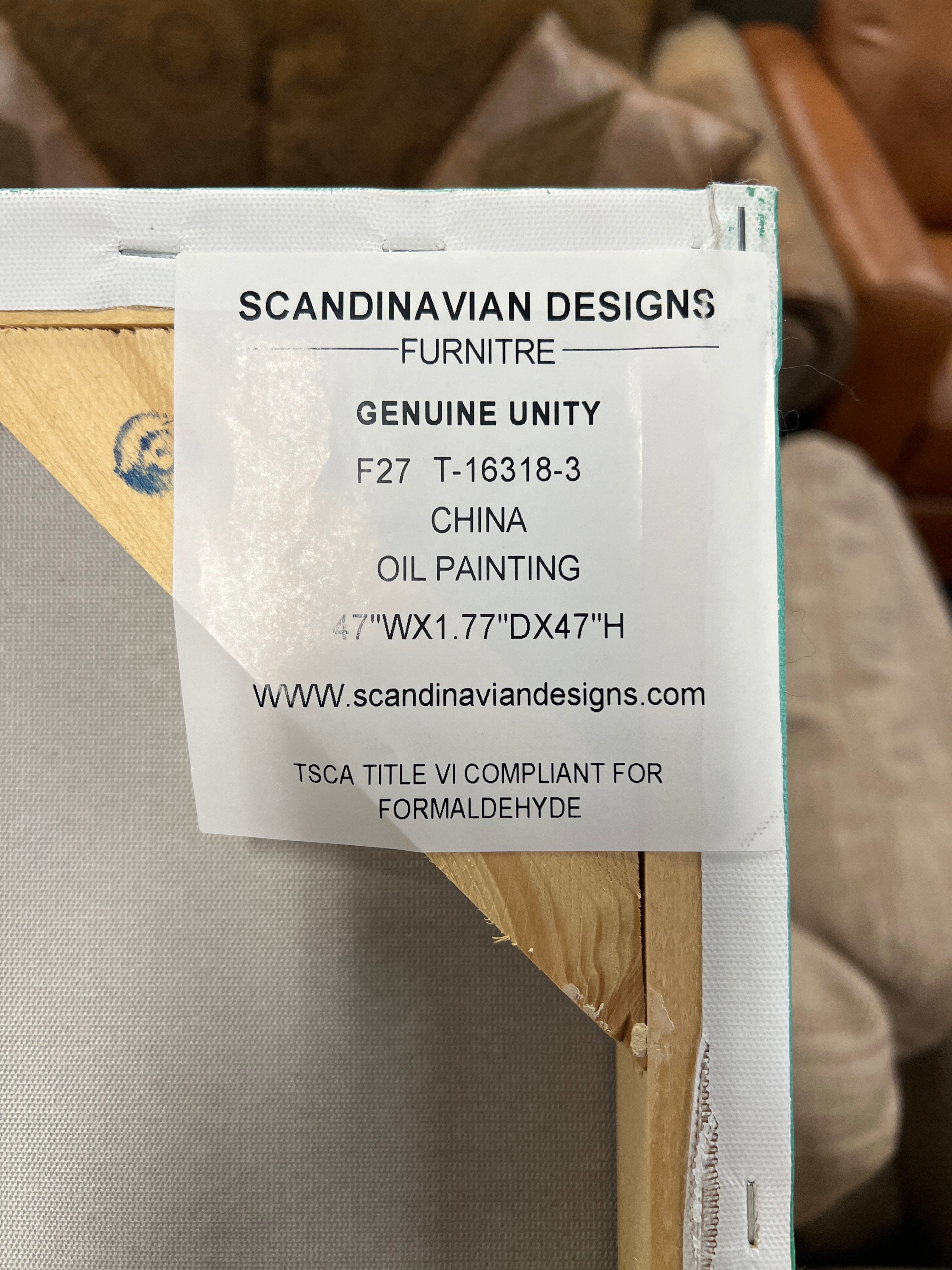 Scandinavian Design Abstract Oil Canvas