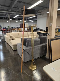 Tall Floor Lamp with Canvas Shade