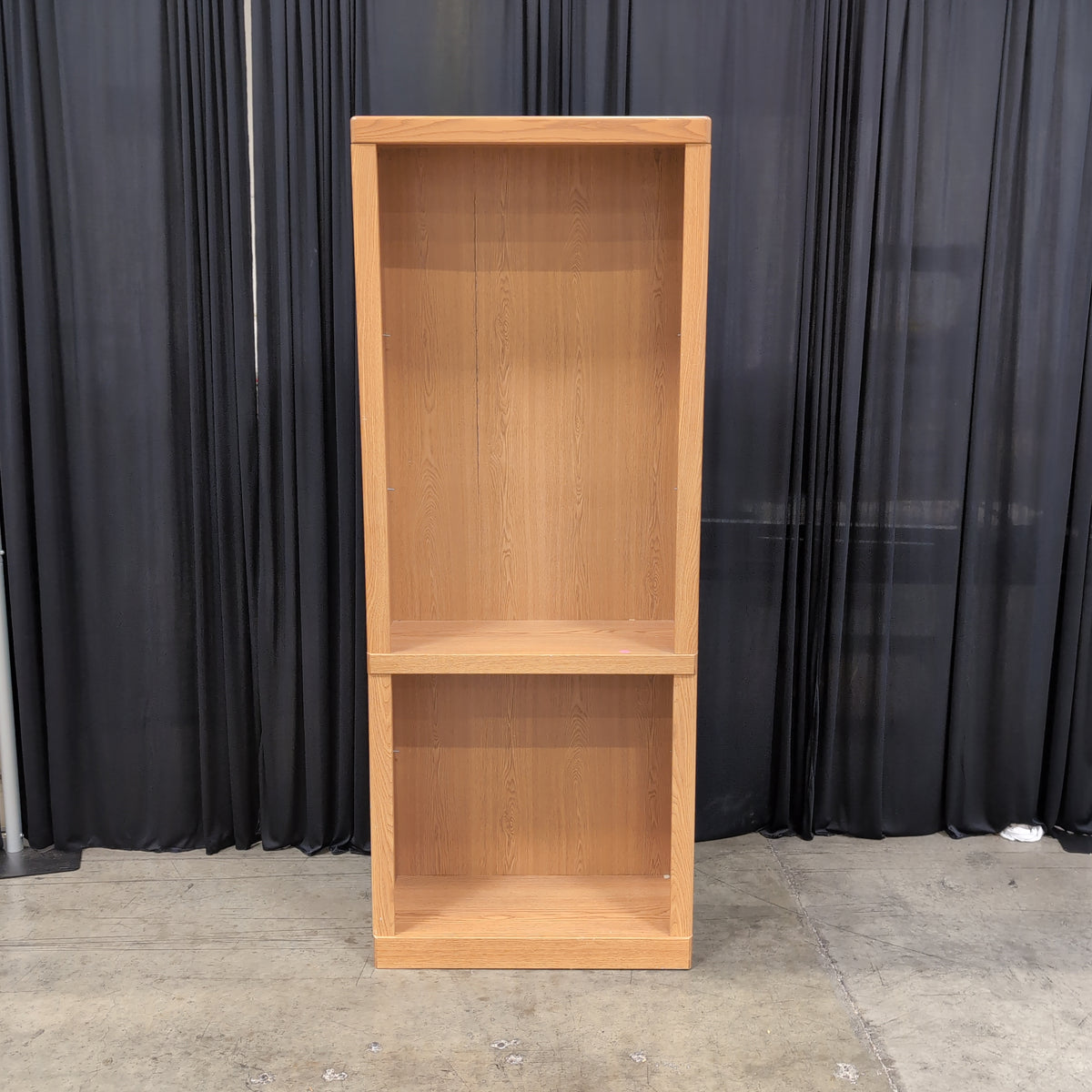 Light Brown Wood Two-Section Bookcase