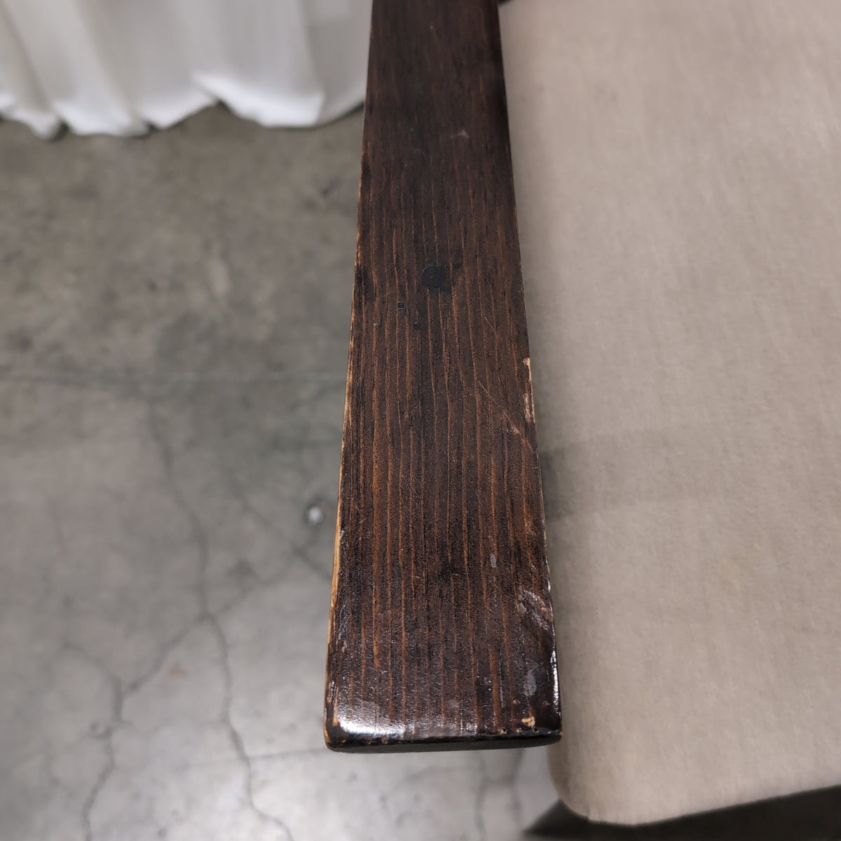 Dark Stained Wood Dining Table with Extension Mechanism