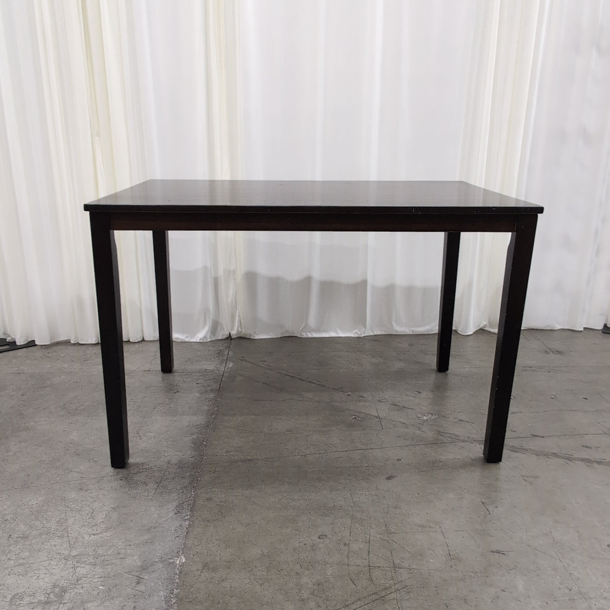 Dark Wood Rectangular Dining Table