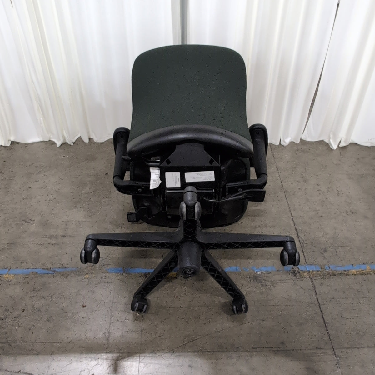 Black Fabric Swivel Office Chair with Adjustable Arms