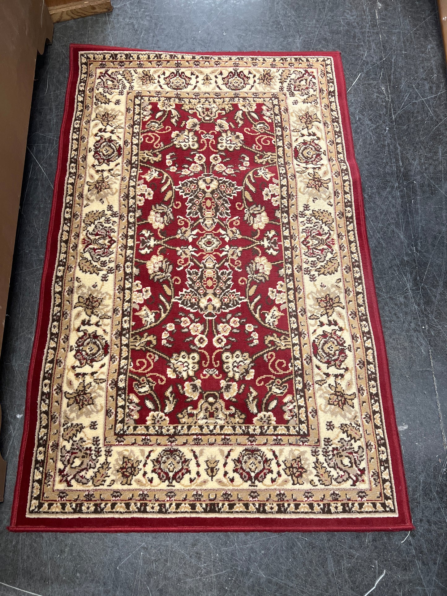 Kashan Collection Burgundy Area Rug (3x5)