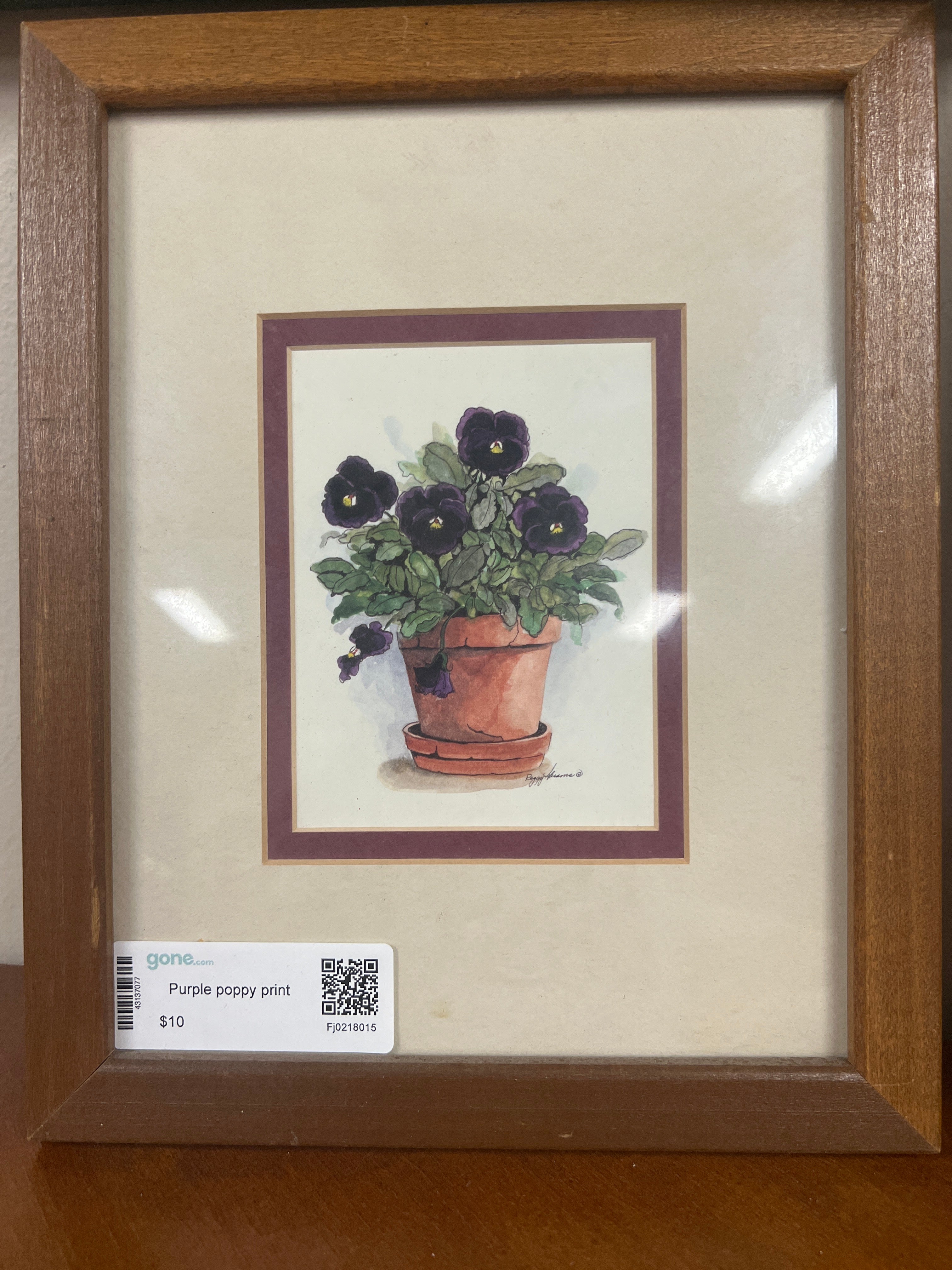 Purple poppy print