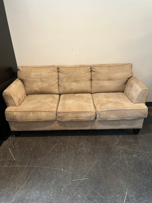 Cozy Brown Microfiber Sofa