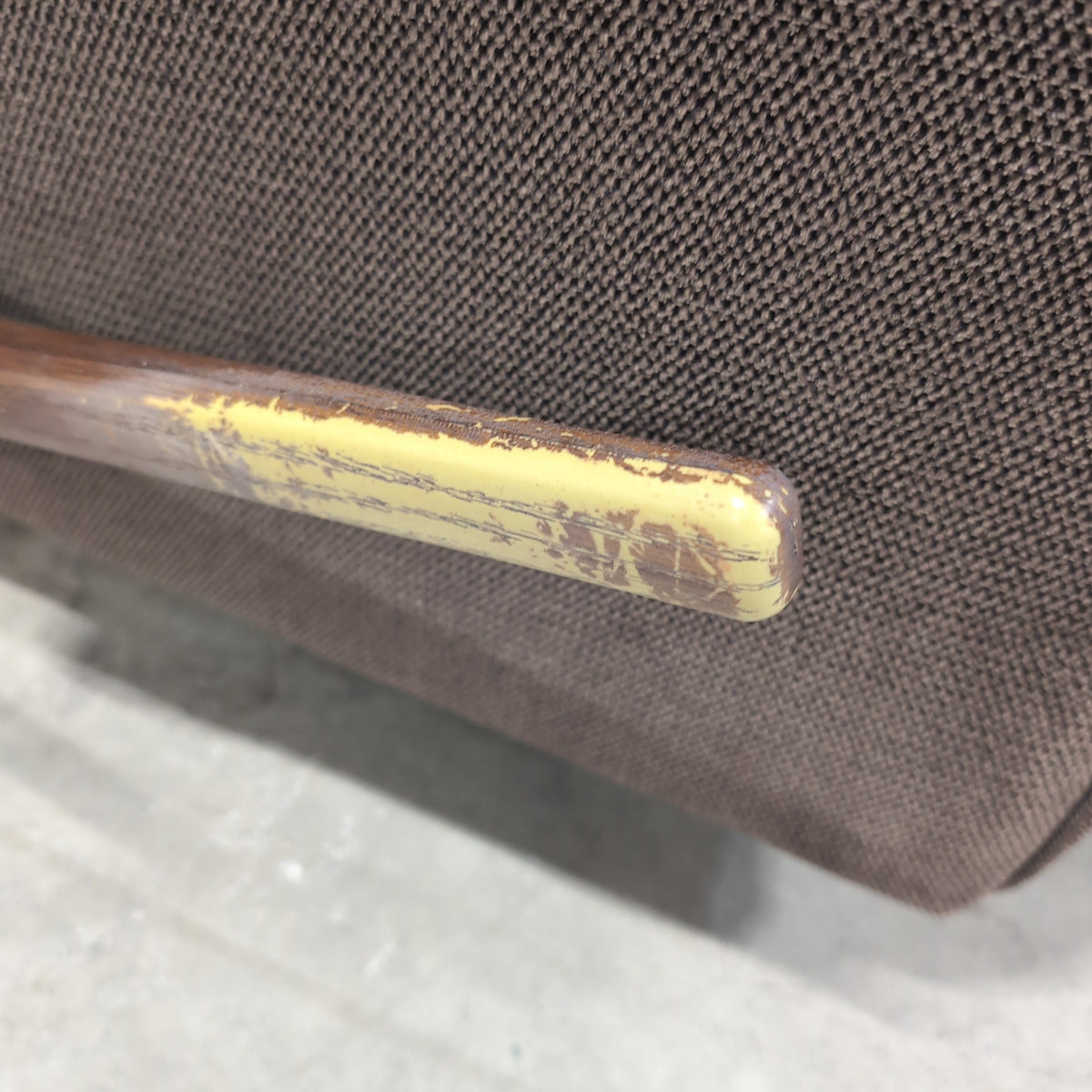 Plush Brown Fabric Recliner with Lever Mechanism