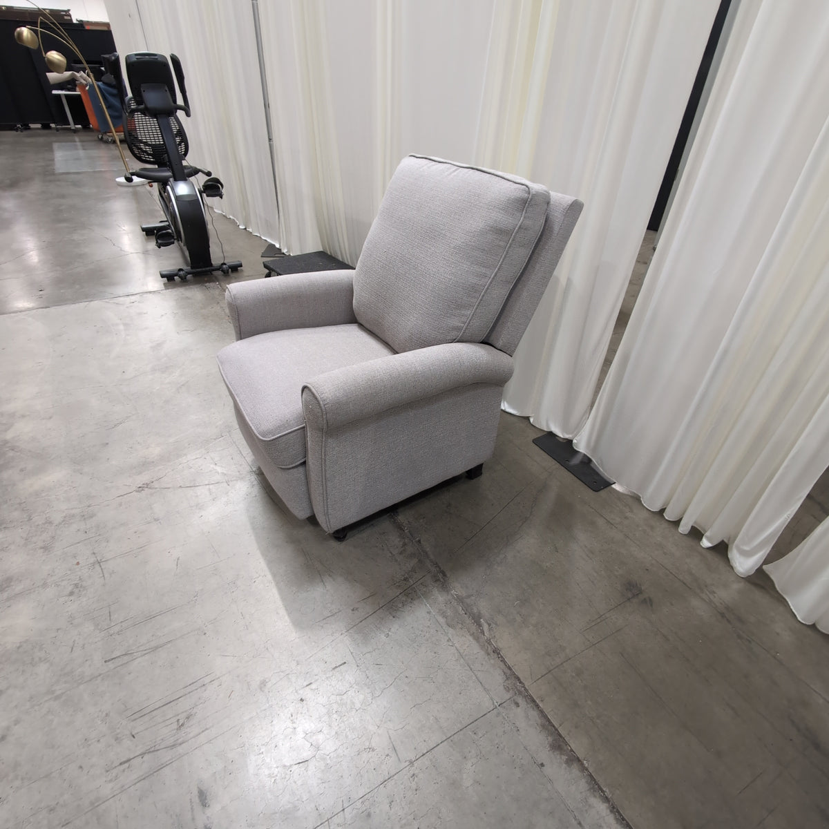 Handy Living Brand Comfortable Grey Upholstered Club Chair