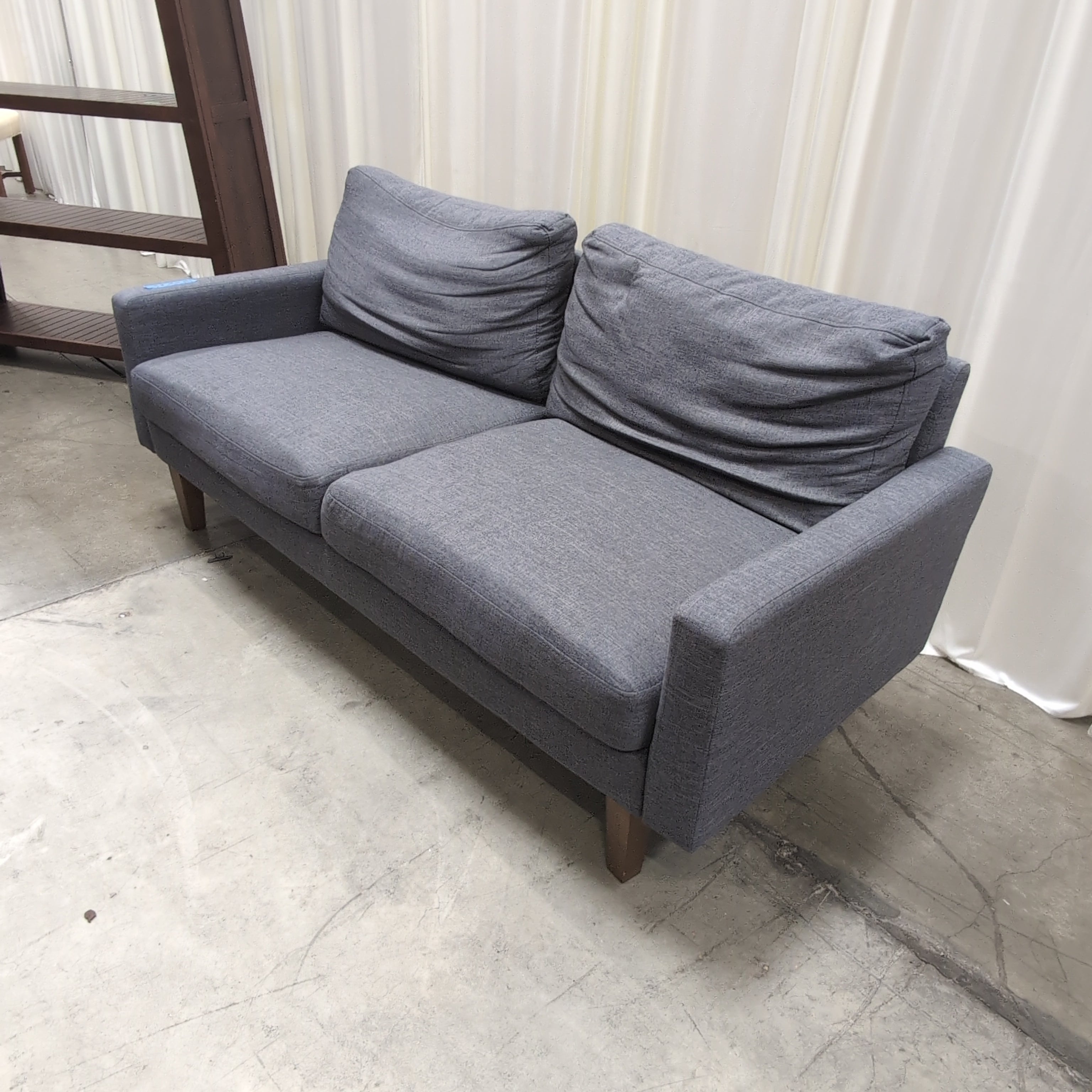 Gray Fabric L-Shaped Sectional Couch with Removable Cushions