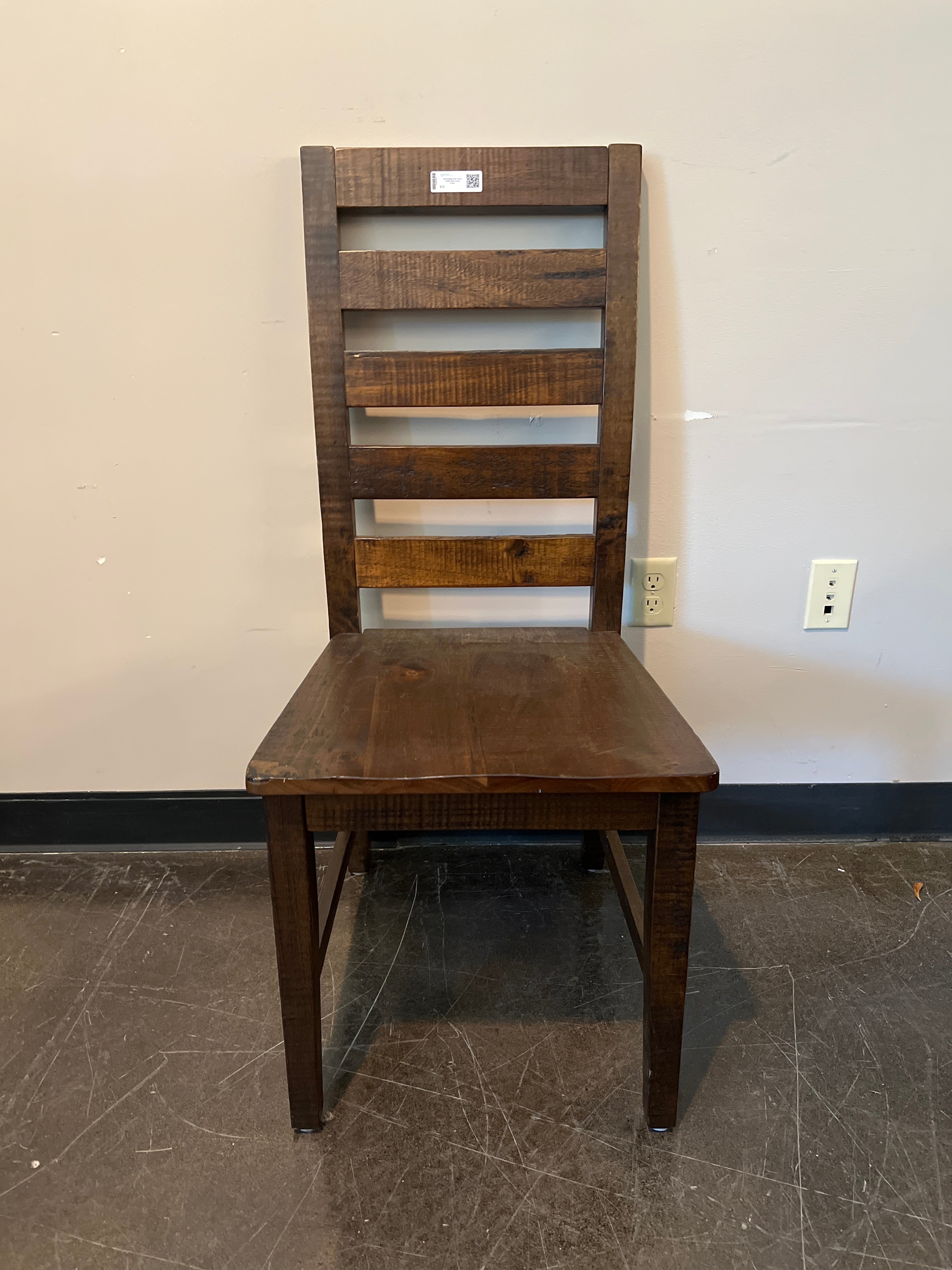 World Market Dark Wood Ladder-Back Dining Chairs