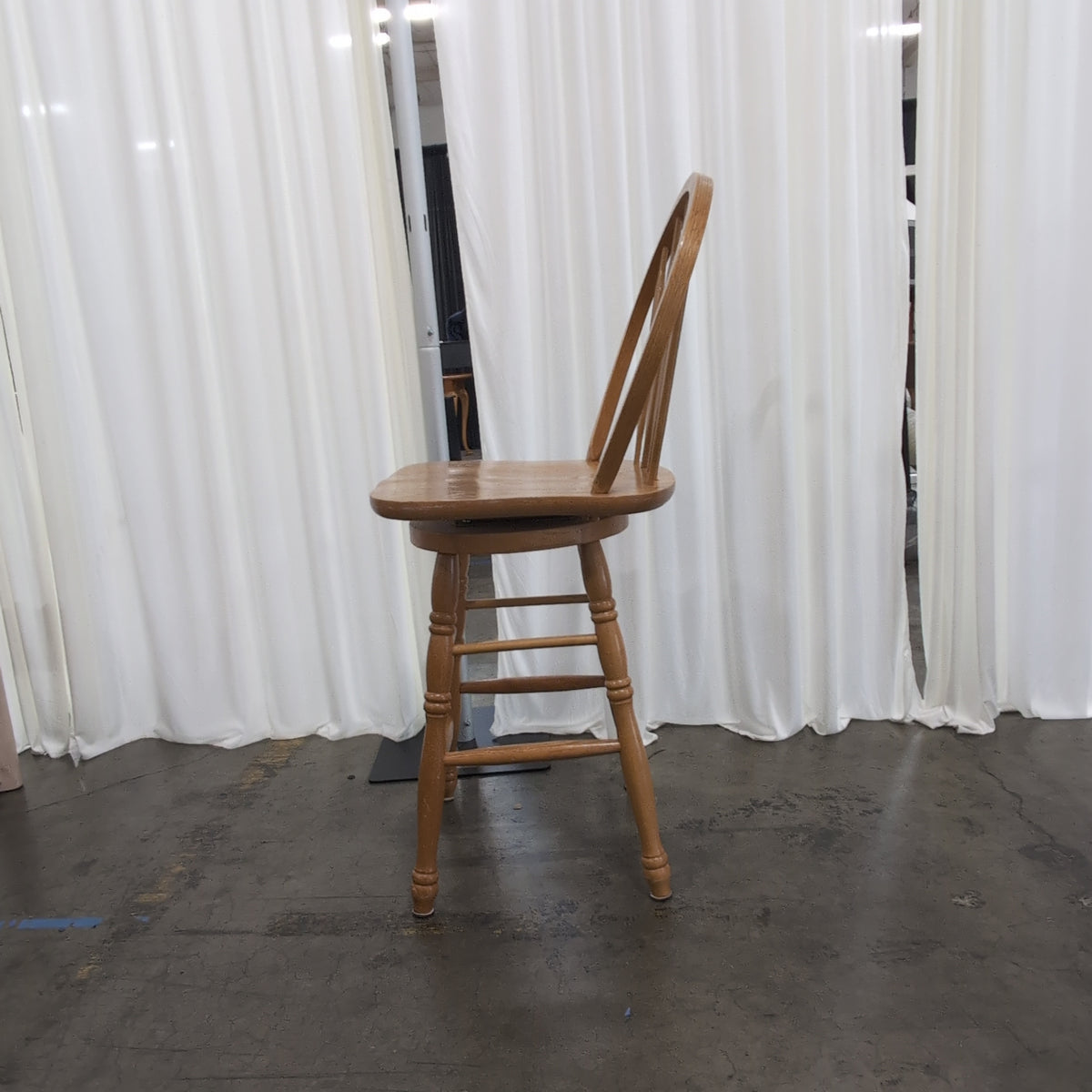 Pair of A-AMERICA Natural Oak-Tone Spindle Back Dining Chair