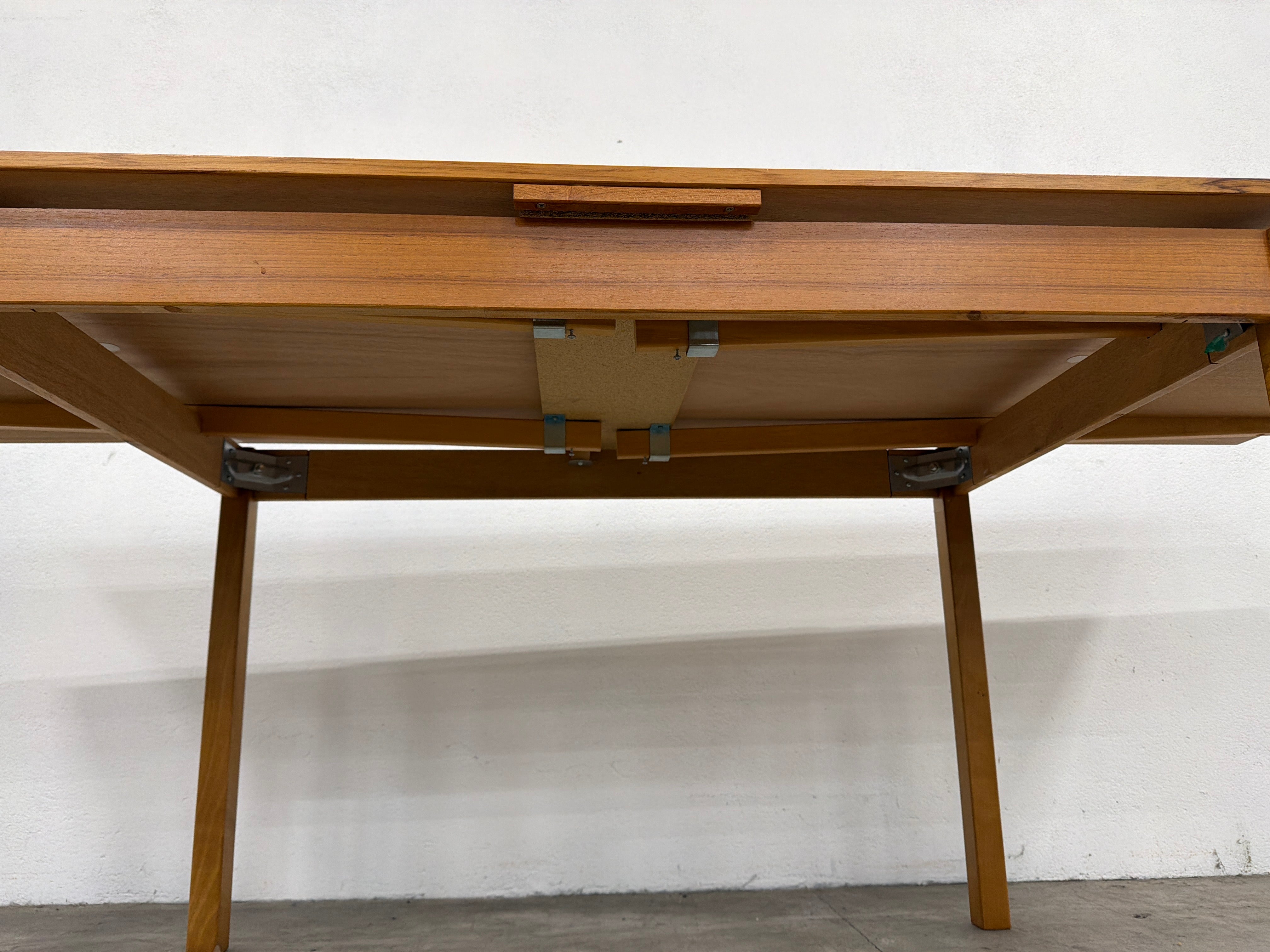 Vintage 1960s AM Møbler Danish Modern Teak Draw-Leaf Expanding Dining Table