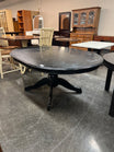 Black Wood Oval Dining Table without Chairs