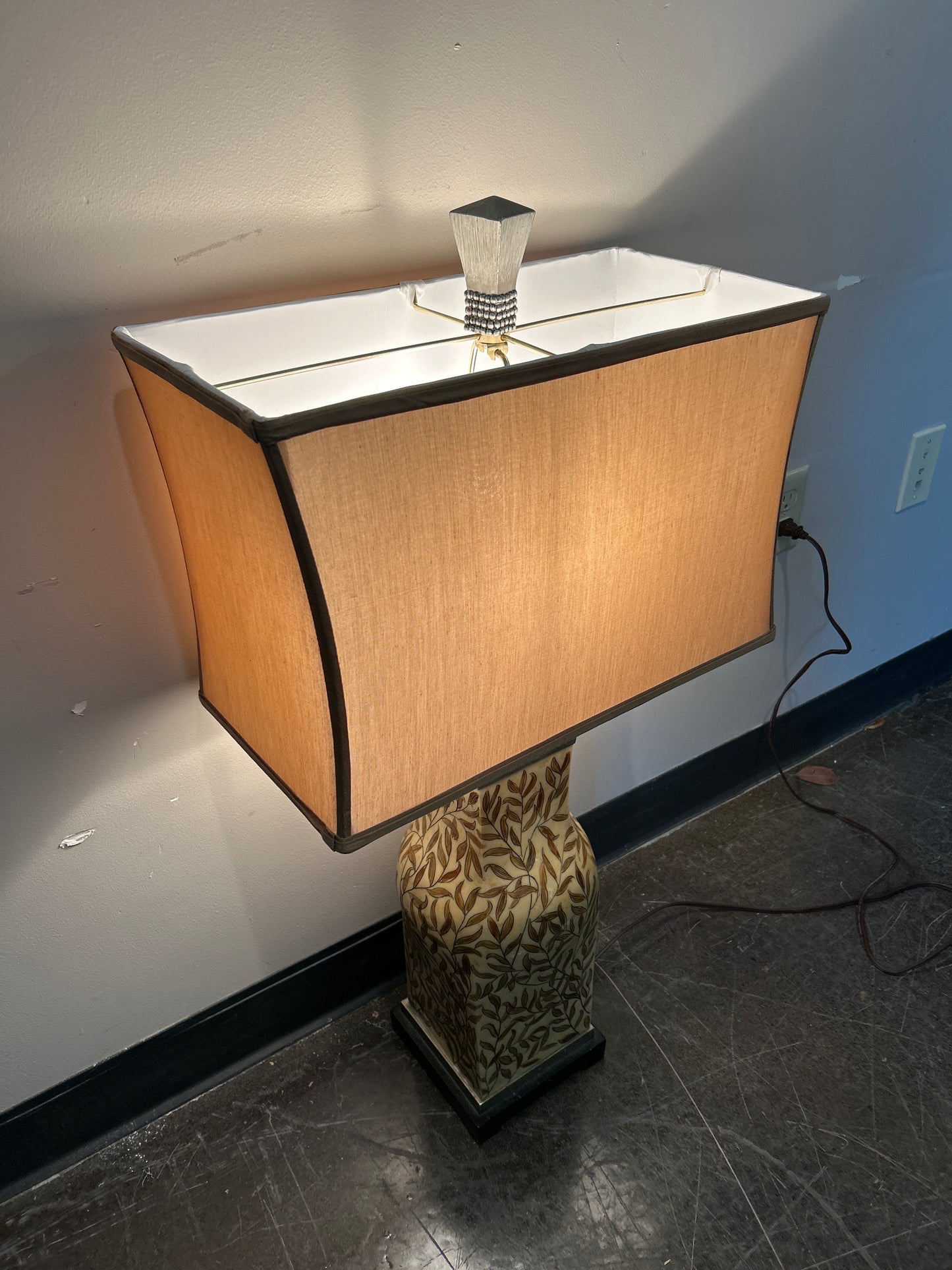Elegant Ceramic Table Lamp with Beige Lampshade