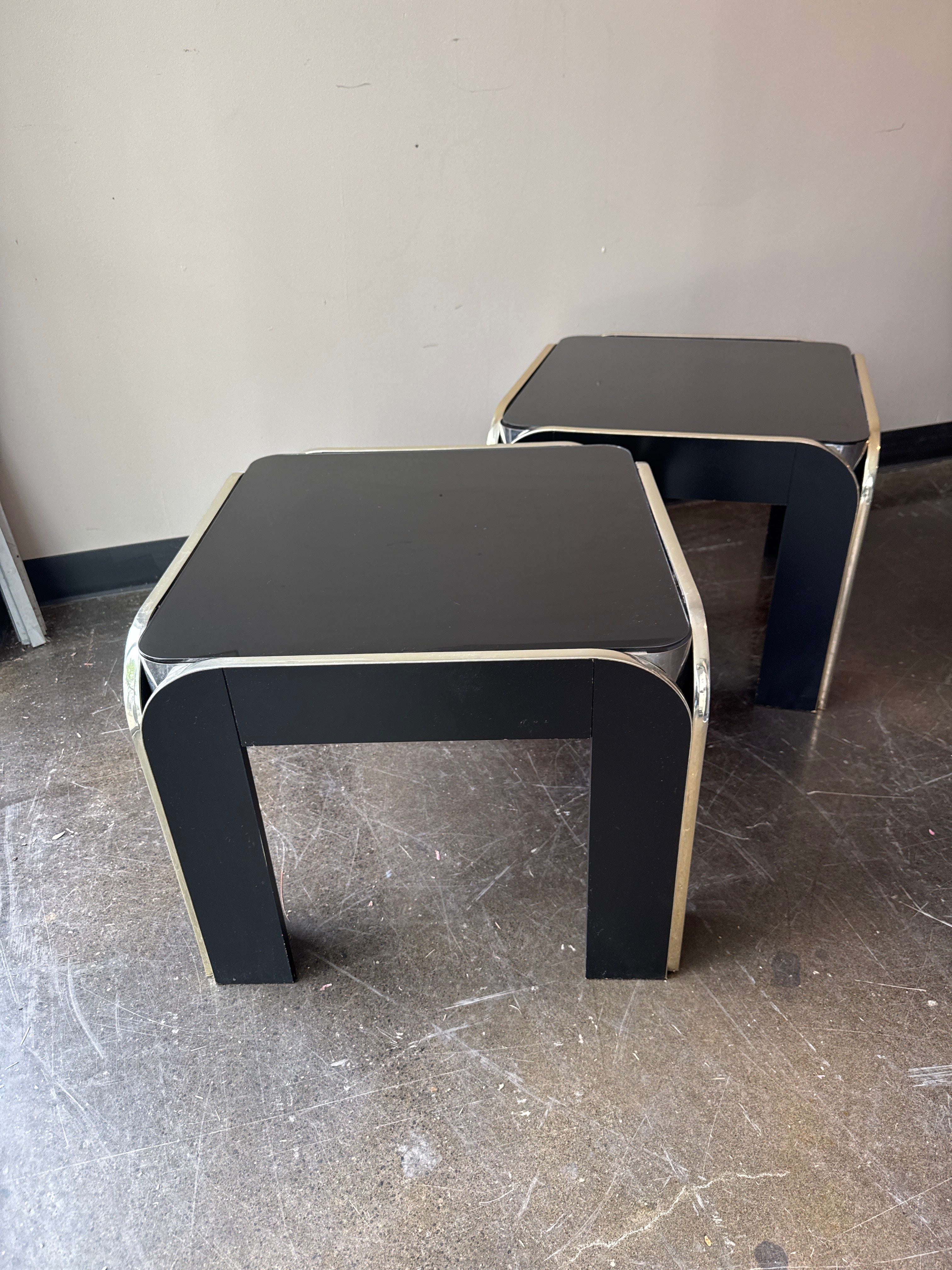Black and Gold Accent Tables, Designed by Brinda Pridgen