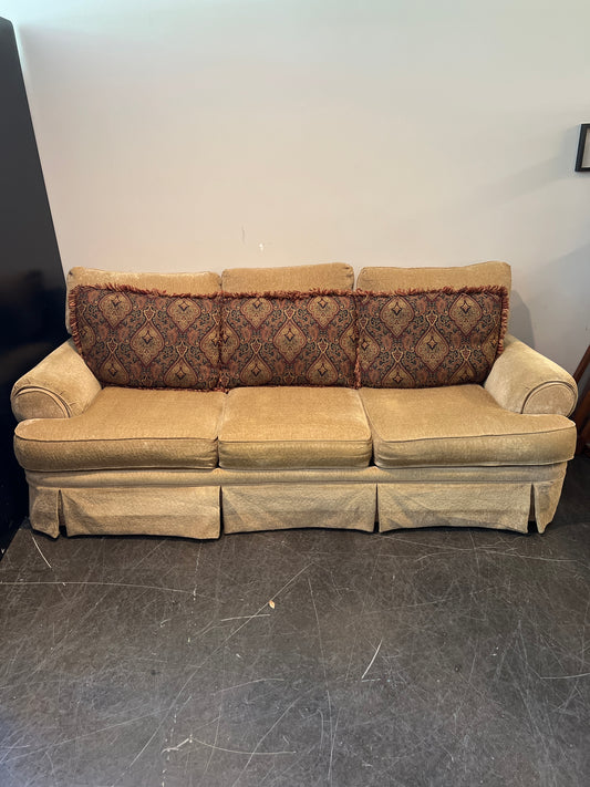 Beige CONFIORES Sofa with Ornate Pillows