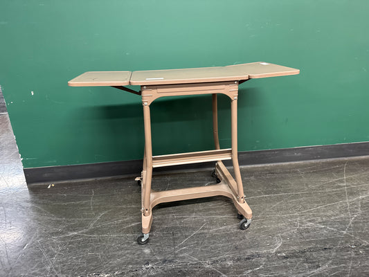 Practical Rolling Side Table with Drop Leaves