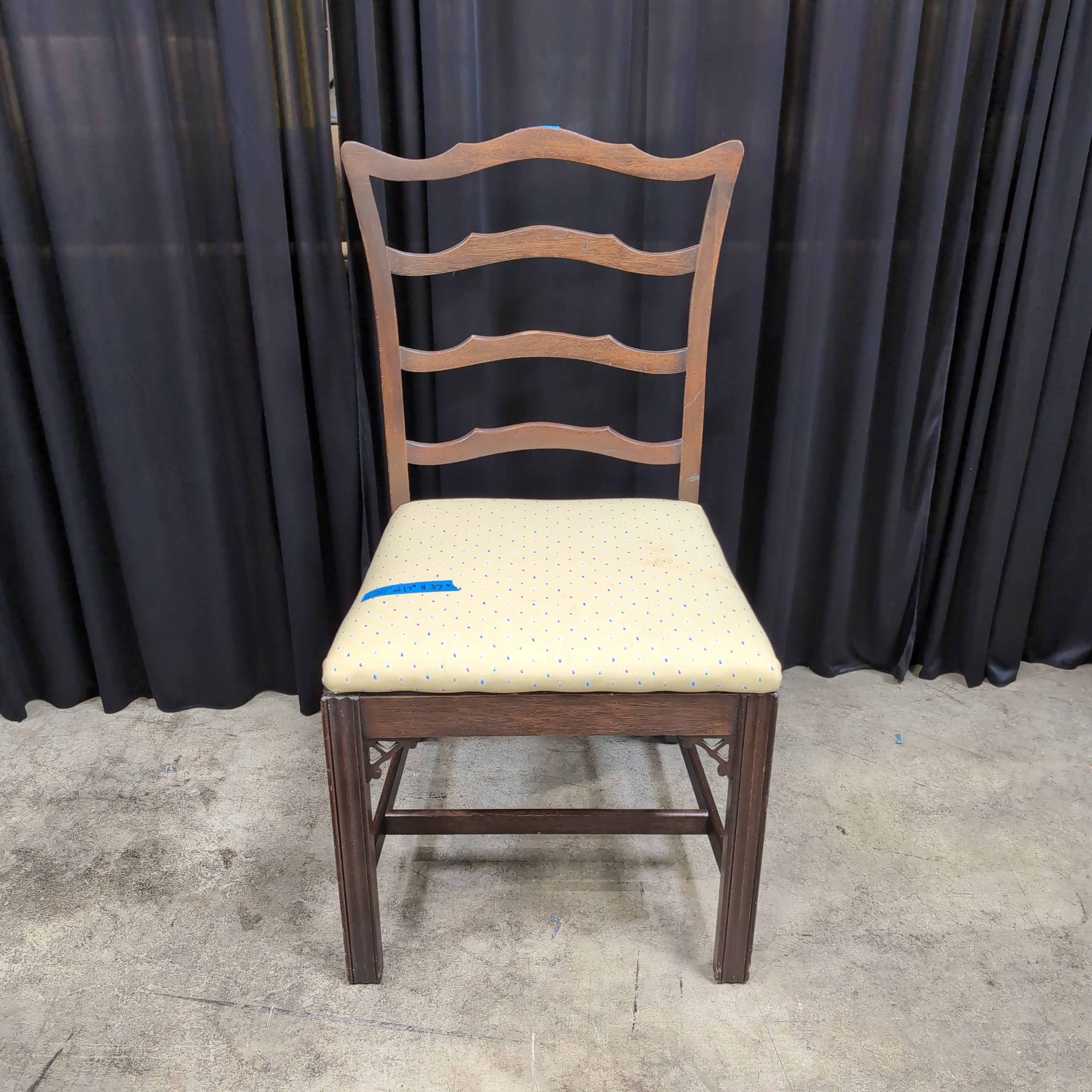 Dark Wood Ladder Back Dining Chair
