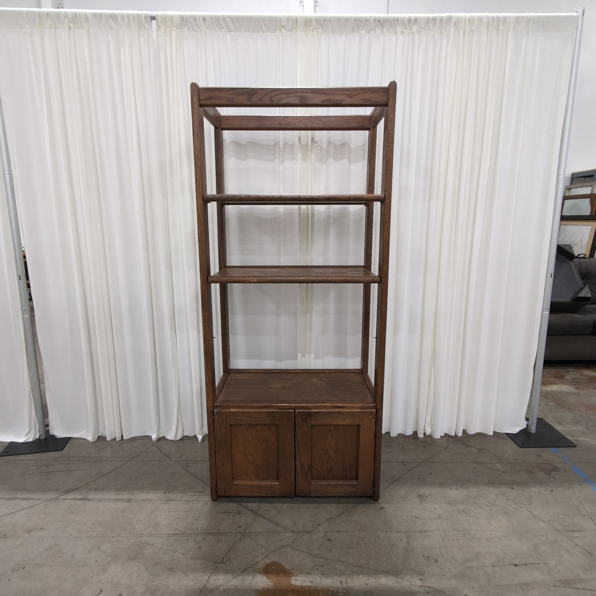 Medium Brown Ladder Style Bookcase in Wood