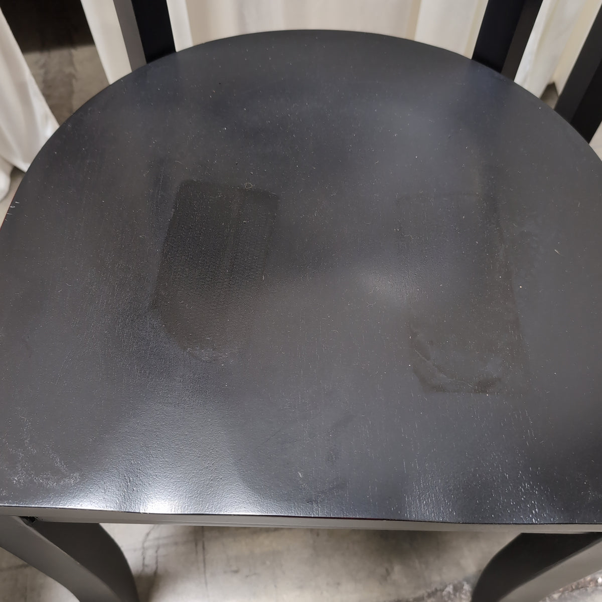 Set of Three Crate & Barrel Black Wood X-Back Dining Chair