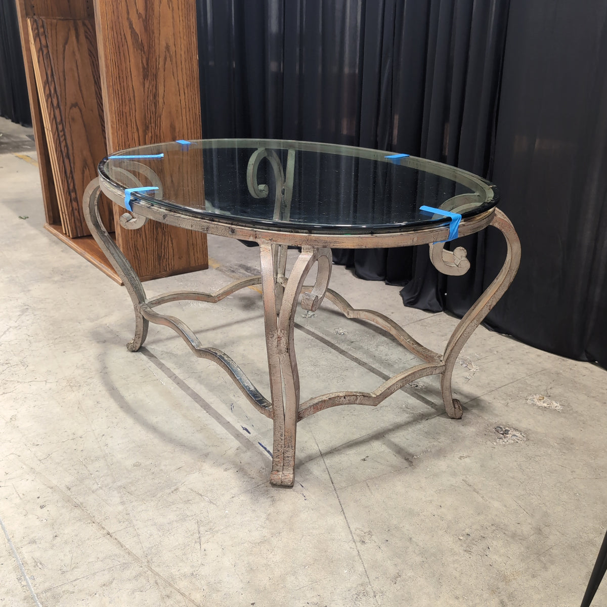 Ornate Scrolled Metal Coffee Table Base