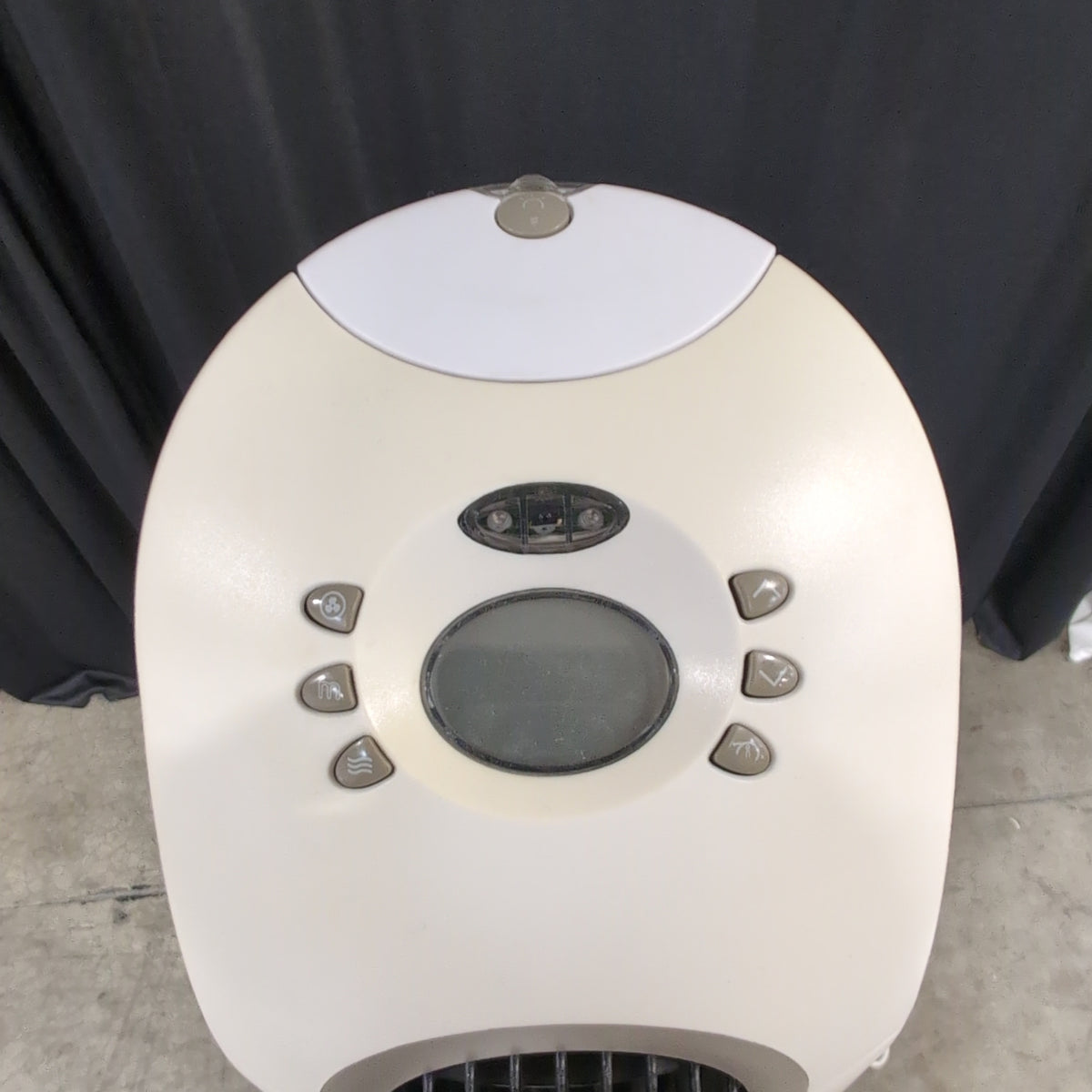 White Plastic Tower Fan with Digital Display