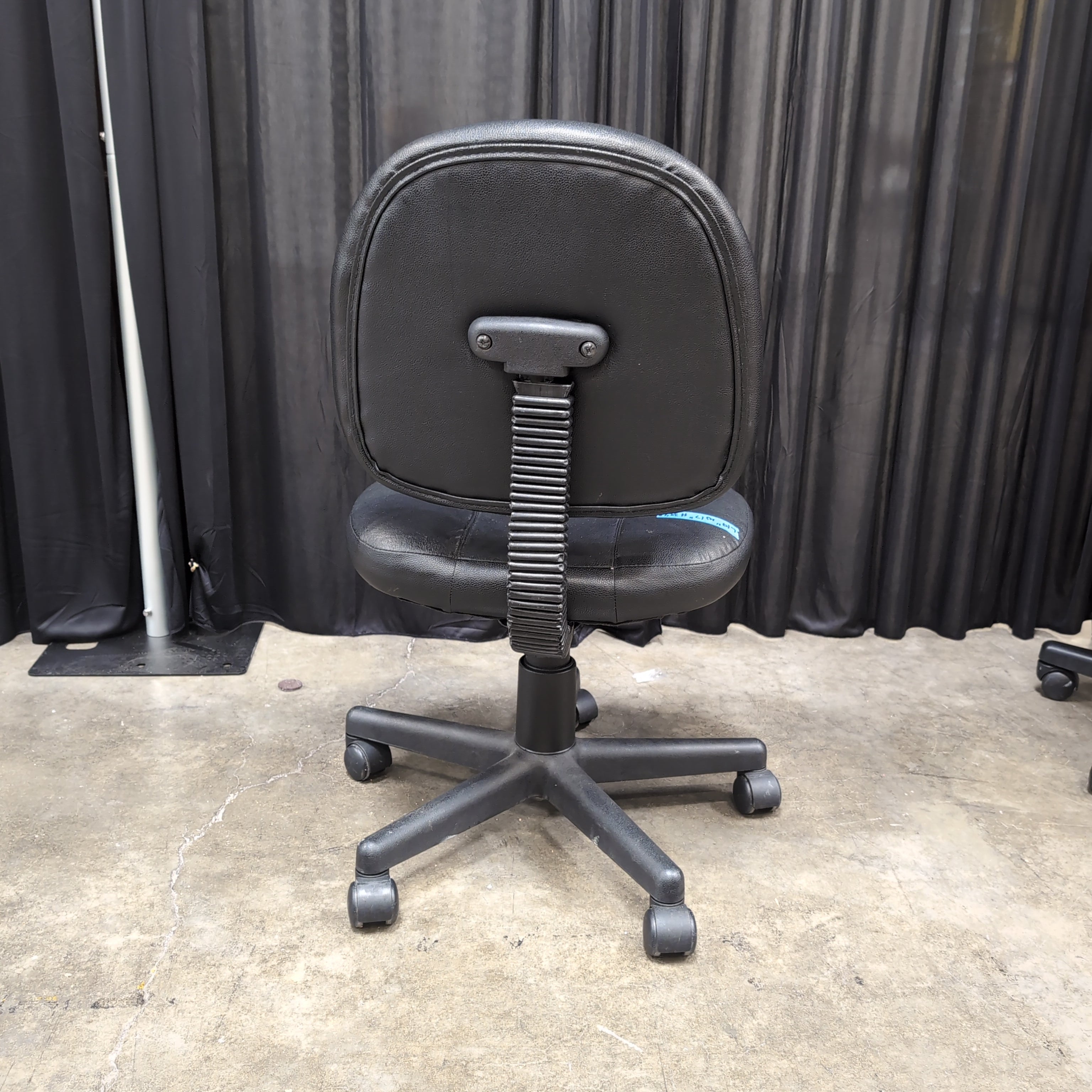 Black Faux Leather Swivel Office Chair