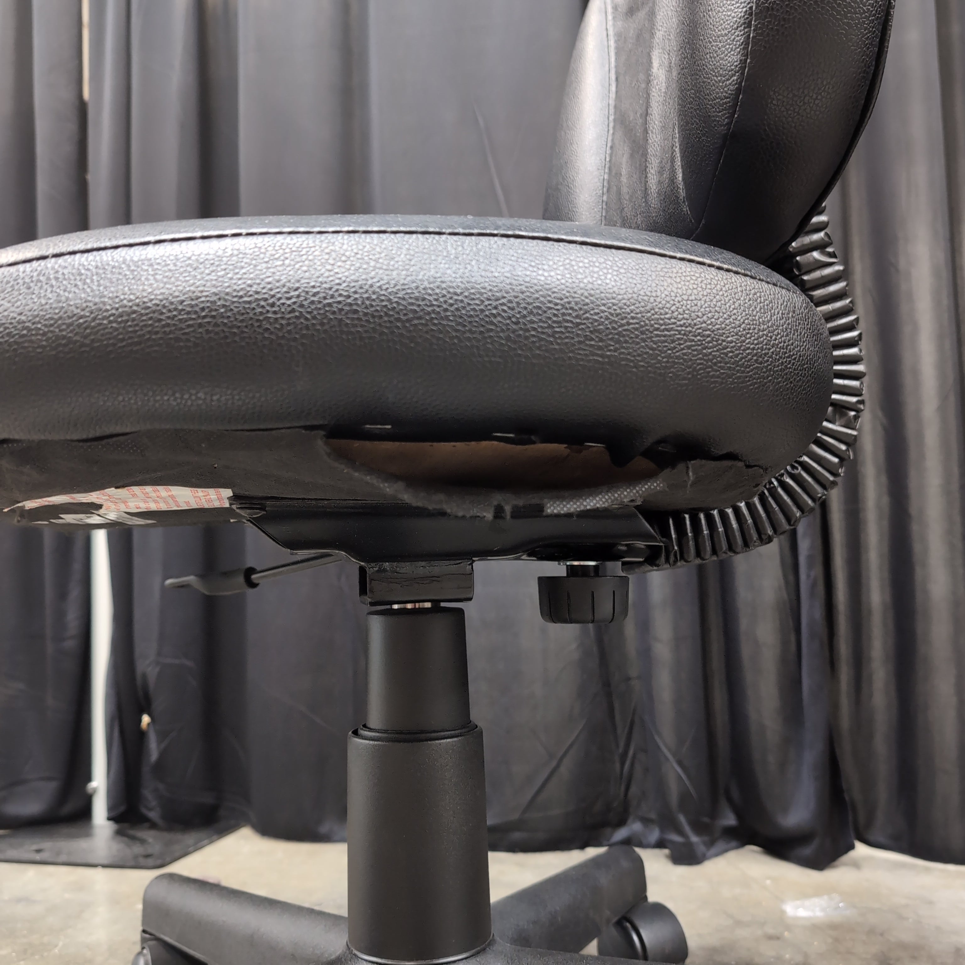 Black Faux Leather Swivel Office Chair
