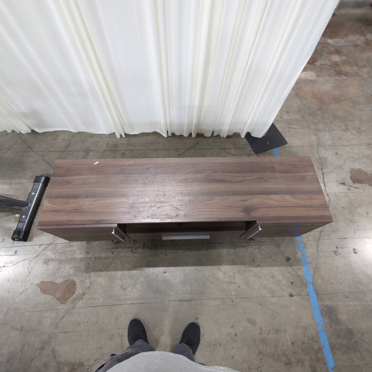 Mid-Century Modern Dark Wood TV Stand