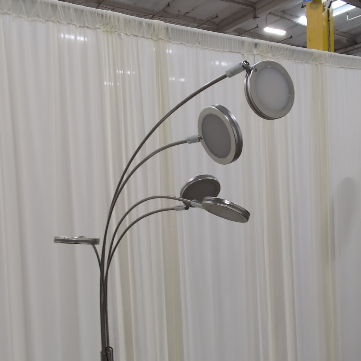 Brushed Nickel Three-Head Floor Lamp