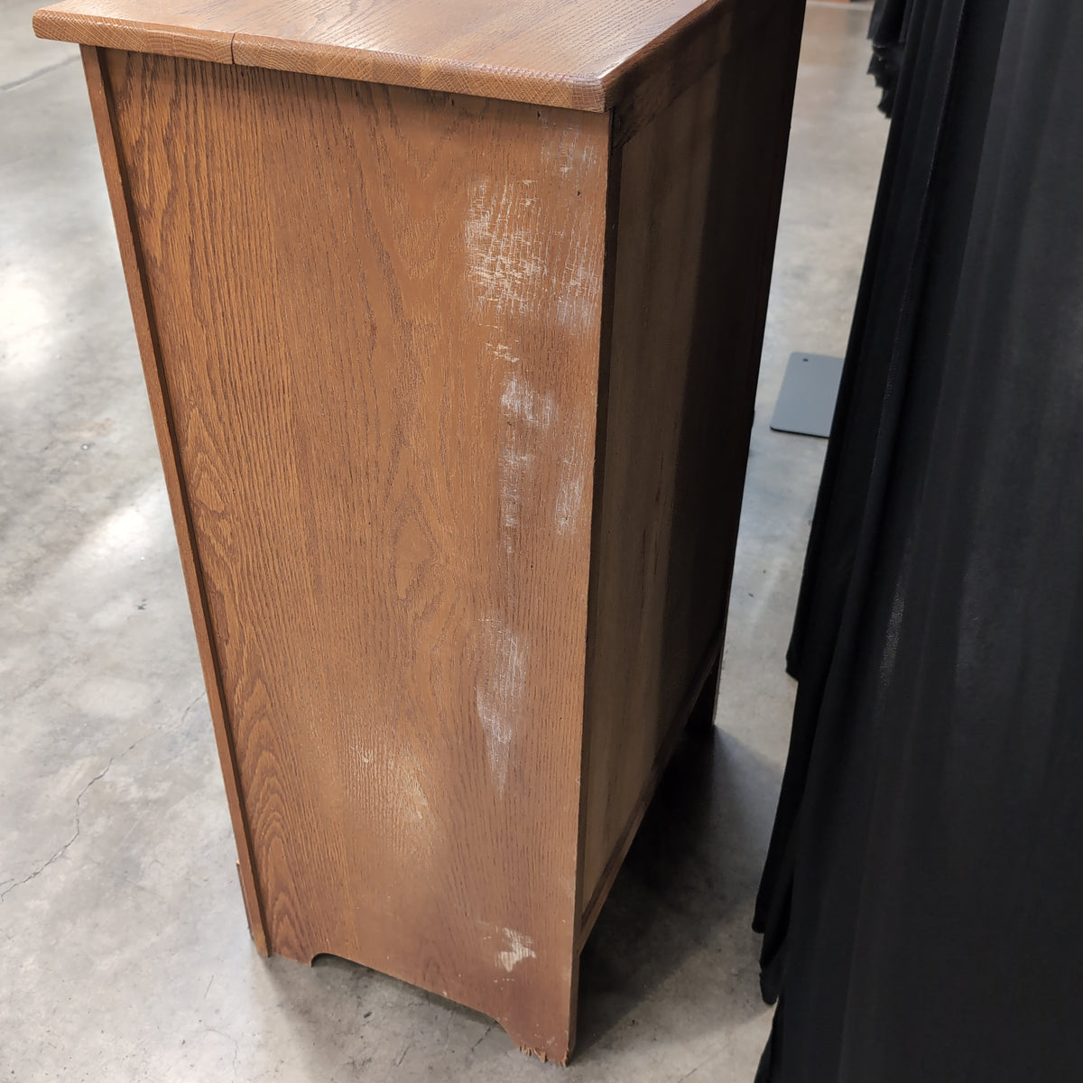 WHITE CLAD Oak Reproduction Icebox with Brass Hardware