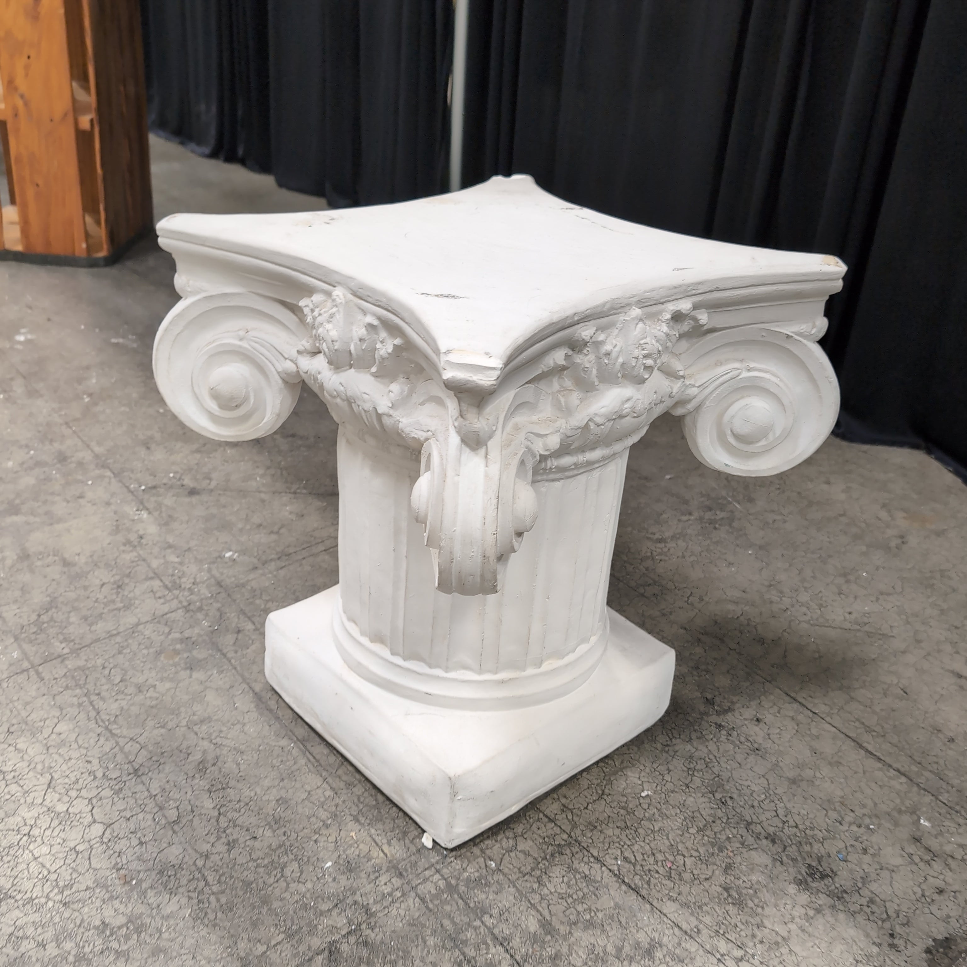 Classical White Decorative Column with Volutes