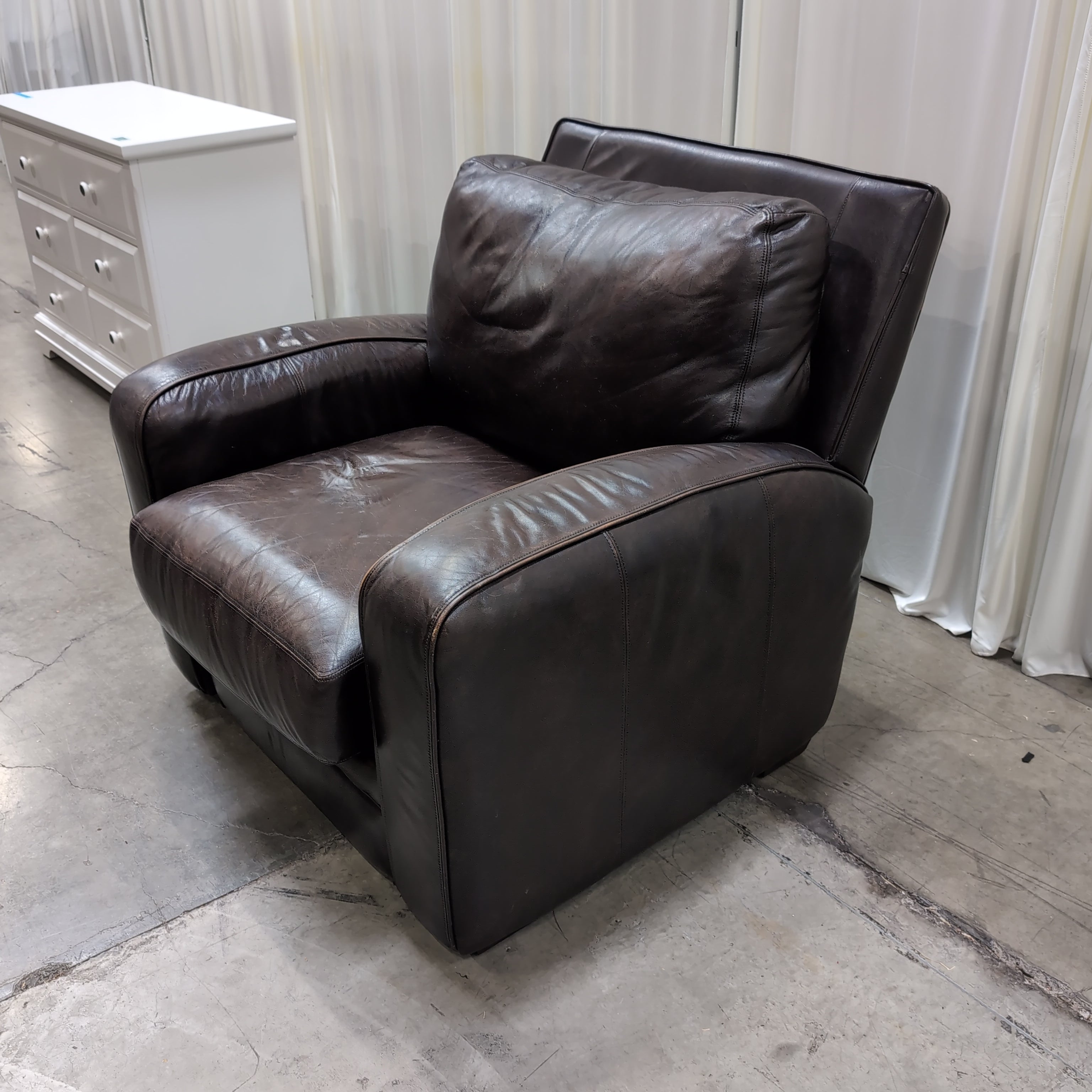 Dark Brown Leather Recliner
