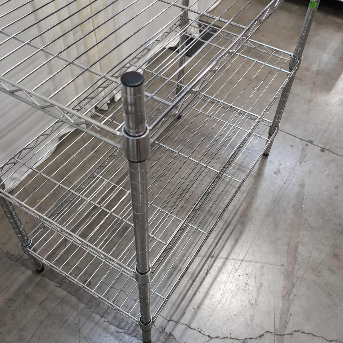 Three-Tier Chrome Wire Shelving Unit