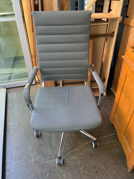 Gray Modern Office Chair on Casters